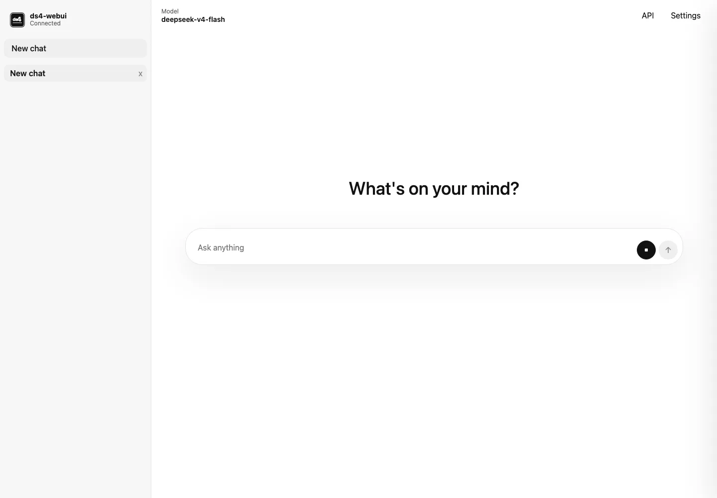 Empty chat screen